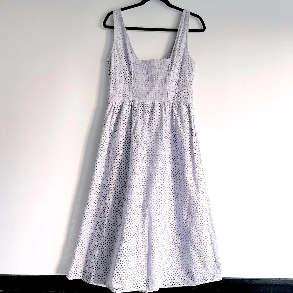J. Crew Button-front eyelet dress in Peri Shadow Size 6